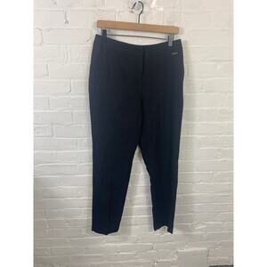 Tahari Women's High Rise Tapered Leg Pull-On Ankle Pants Solid Black Size 8